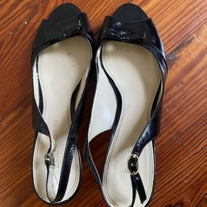 Enzo Angiolini peep toe heels with bow